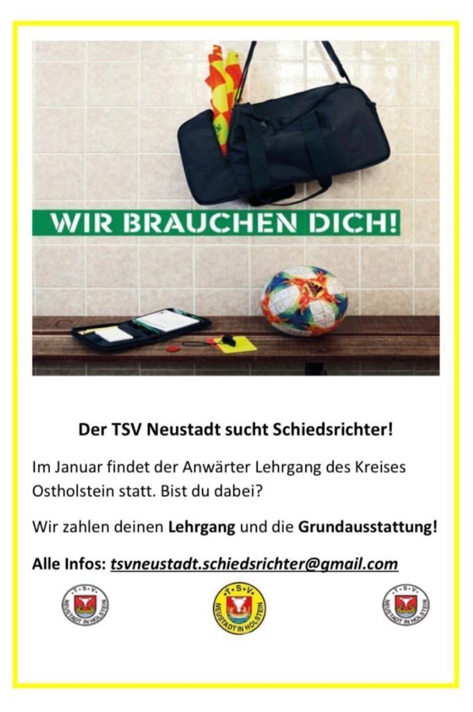 Der TSV Neustadt sucht Schiedsrichter!